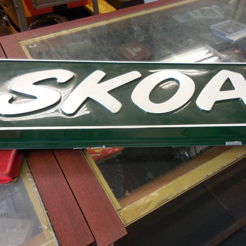 SKOAL Advertising Wall Clock 36 x 8" some damage taped - Picture 5 of 10