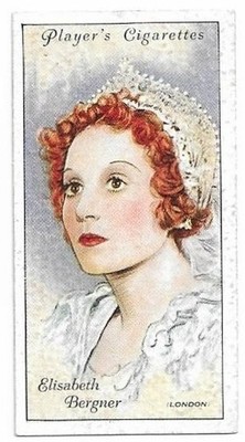 ELISABETH BERGNER 1934 Player's Cigarettes Film Stars Tobacco card #6 EX+
