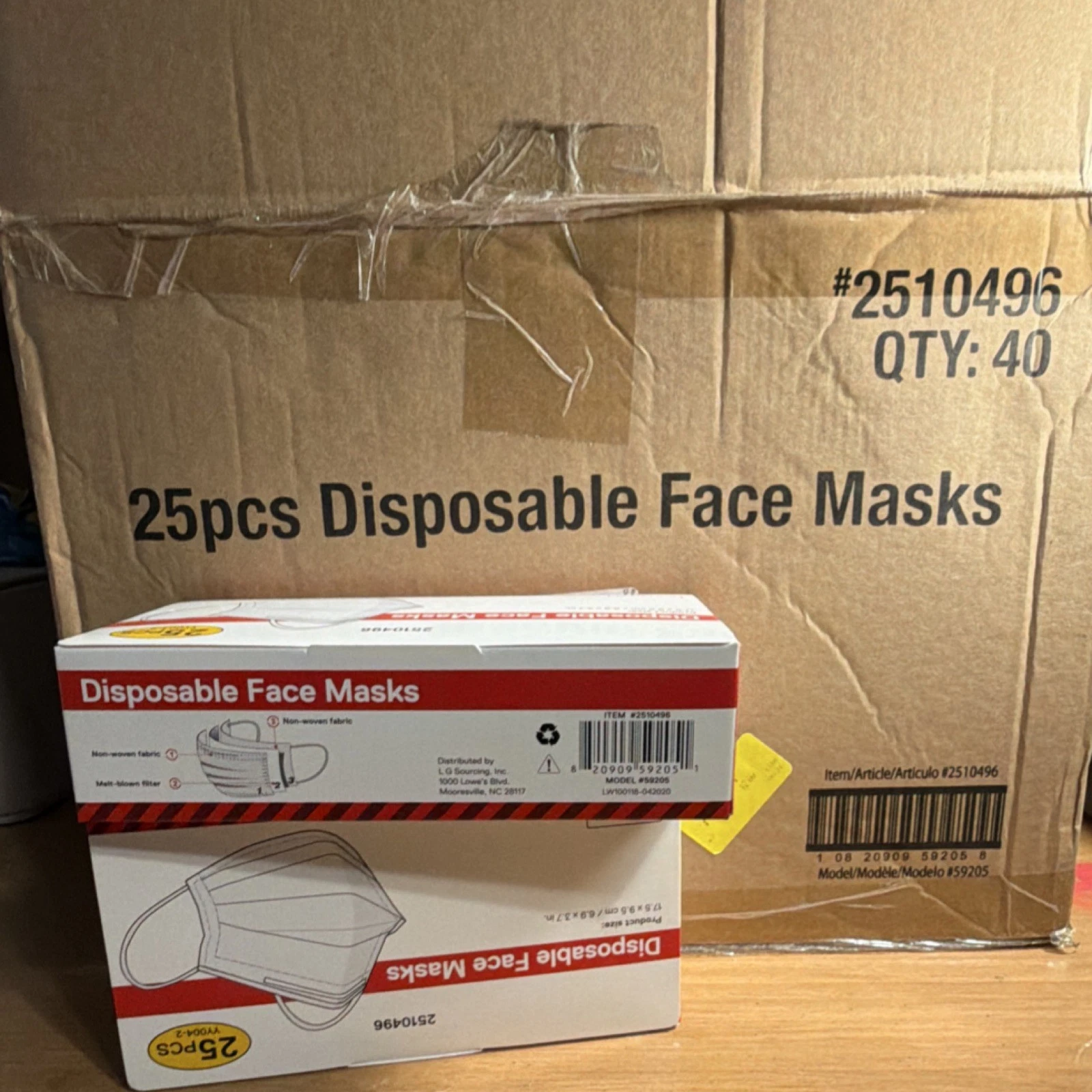 40 BOXES of Disposable Face Masks 25pcs/Box General Use Model #59205 MPN 2510496
Opens in a new wind