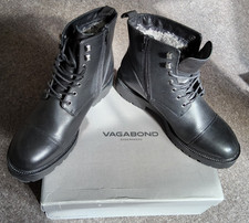 VAGABOND Kenova Black Lace Up Chukka Warm-lined Boots UK Size 7 BNIB