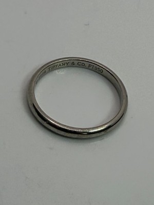 Tiffany & Co. 950 Platinum Forever Wedding 2mm Band Ring Size 6 - 2.7g OD