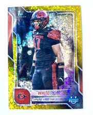 2025 Bowman University Chrome Trey White Yellow Mini Diamond Refractor /350