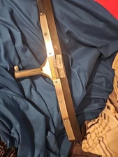 24 in Curved Industrial Duty Steel Floor Squeegee Garage Driveway Water Cleaning