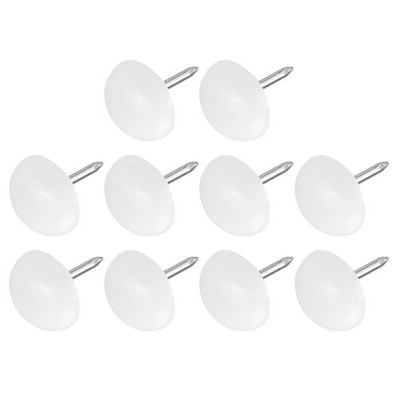 METALLIXITY Furniture Feet Nail (14mm/0.55in) 20Pcs, Plastic Half-Circles Cha...