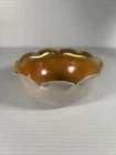 Steuben Art Glass Aurene & Calcite Ruffle Top 5” Bowl. Beautiful!