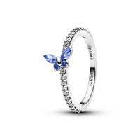 Pandora Ring Weite 52 194269C01 Glitzernder Schmetterling Ring 925/- Blau