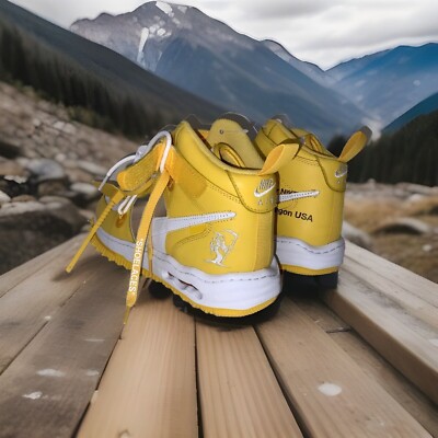 Size 13 - Nike Off-White x Air Force 1 SP Leather Mid Varsity
