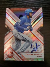2018 Elite Extra Edition Autographs Status Die Cut Red #81 Tristan Pompey/75 RC