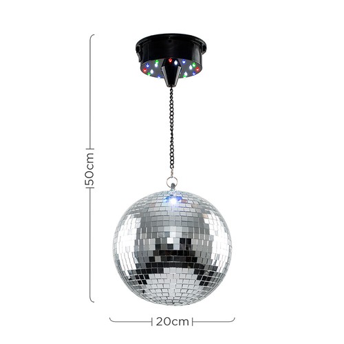 Novelty Rotating Battery Operated Disco Ball Ceiling Light Mirror Party Lighting - Picture 5 of 8