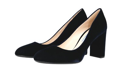 PRADA Klassische Samt Pumps - 1I701H - Navy Blau - NEU -  36 36,5