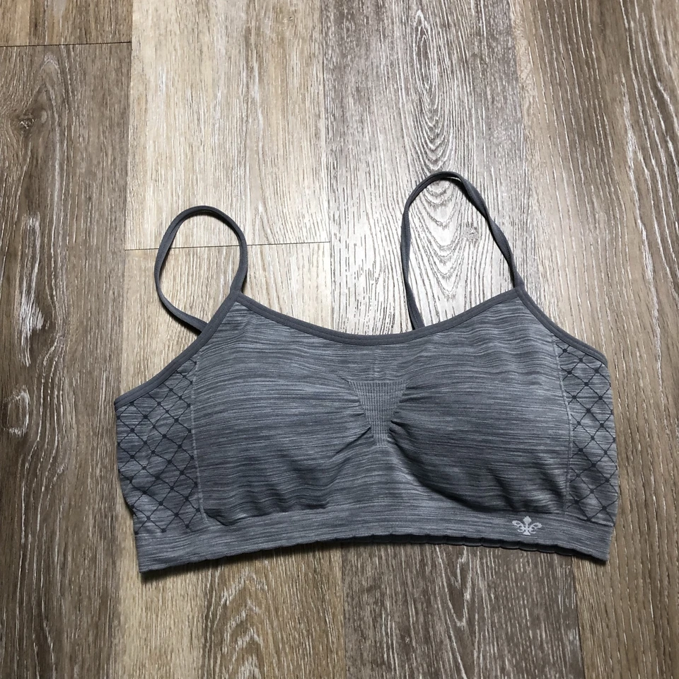 Bralette sin costuras gris copas inalámbricas LILY OF FRANCE para mujer talla L/XL Foto 4 de 4