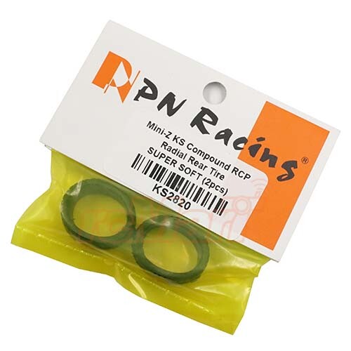 PN Racing KS Compound RCP Super Soft Radial Rear Tire 2pcs For Kyosho Mini-Z RC - Picture 2 of 2