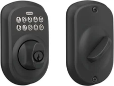 Schlage BE365 V PLY 622 Plymouth Keypad Deadbolt, Electronic Keyless Entry Lock