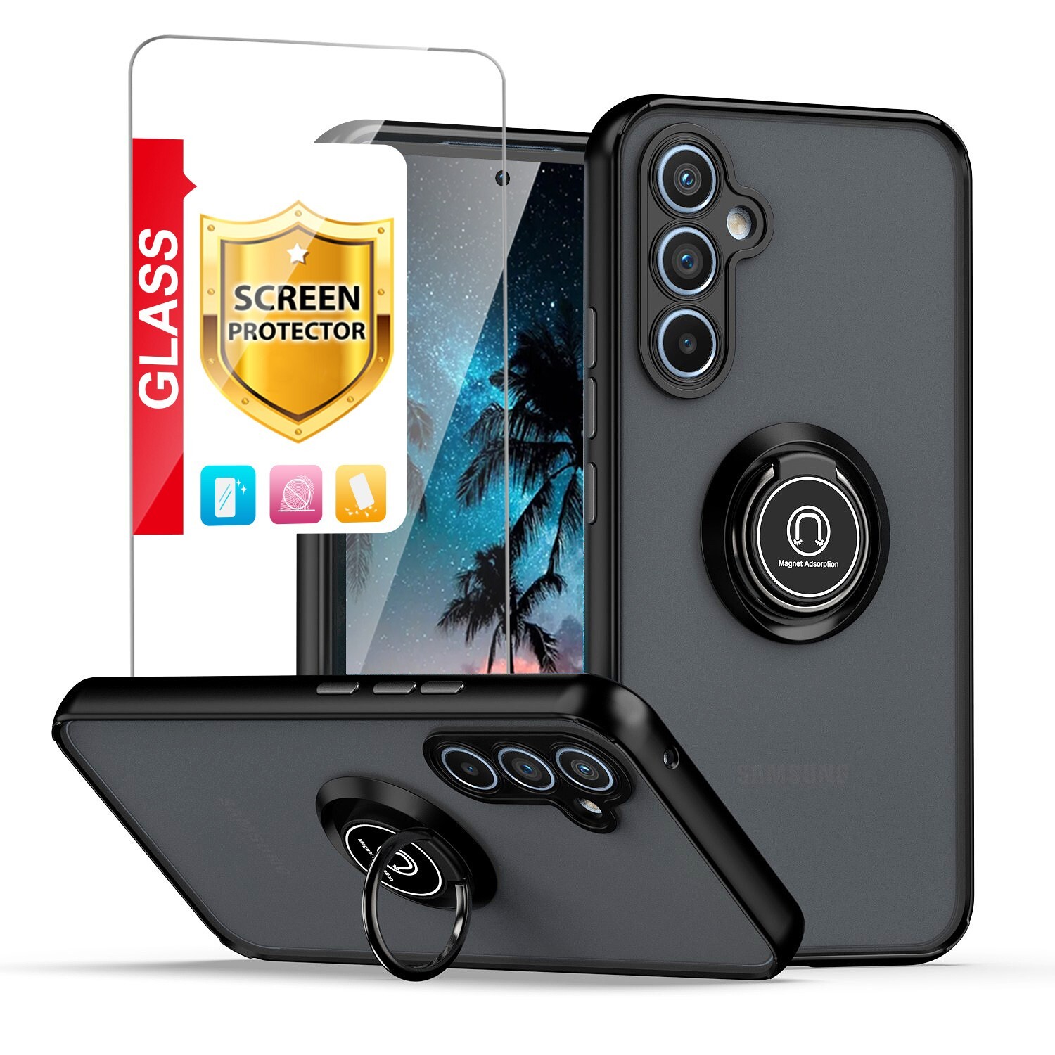 For Samsung Galaxy A16 5G Magnetic Shockproof Ring Case Phon
