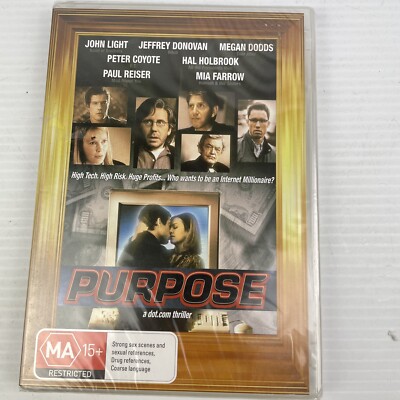 PURPOSE DVD PETER COYOTE MIA FARROW REGION All Brand New & Sealed