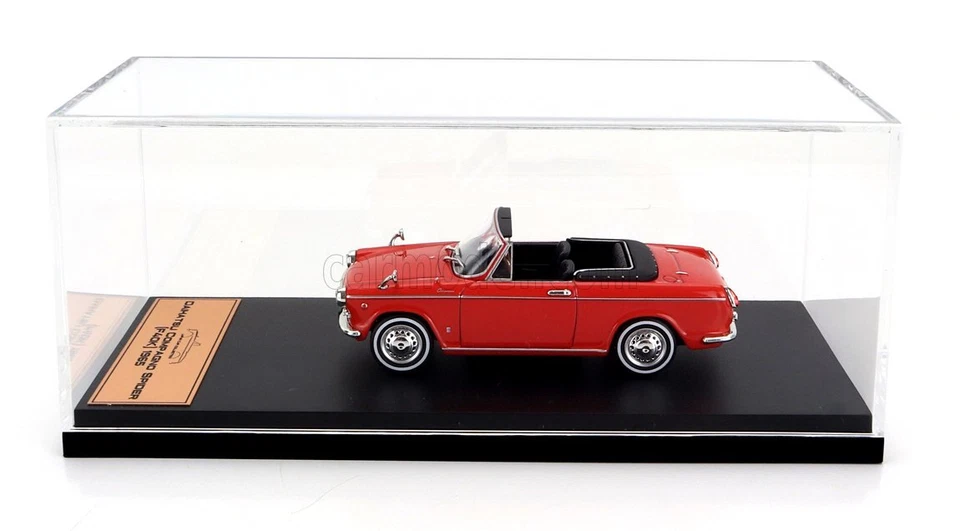 MODELLINO AUTO STATICO HACHETTE DAIHATSU COMPAGNO SPIDER F40K 1965 ROSSO 1/43 - Immagine 4 di 4