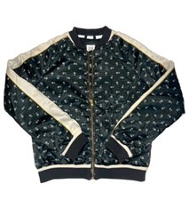    Gap Kids Satin Black Floral Bomber Jacket - Size XL 12-13 - EUC  