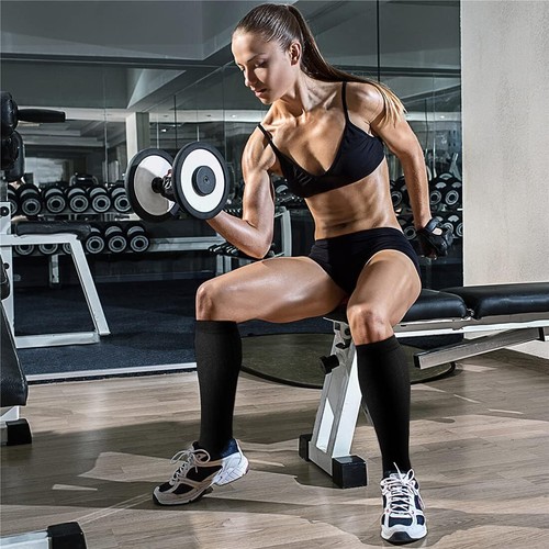 Compression Socks for Women & Men Circulation (3 Pairs) 15-20 mmHg, Running - Picture 4 of 7