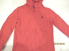 Girl's hooded full zip sweatshirt by Polo Ralph Lauren Size S /P Red