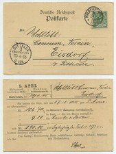 75432 - Postkarte - Halberstadt 20.4.1895 nach Eisdorf b. Gittelde