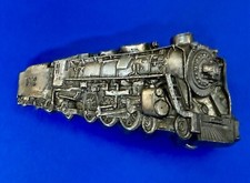Steam Engine Locomotive Railroad Train Cutout 1978 Bergamot Belt Buckle K-39