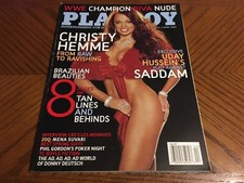 Playboy Magazine 18+ April 2005 WWE Christy Hemme autographed
