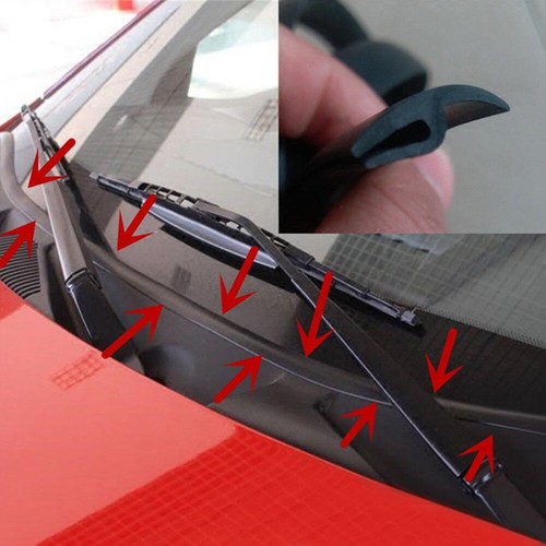 Car Front Windshield Panel Rubber Seal Strip Sealed Moulding Trim Accessories - Picture 2 of 12