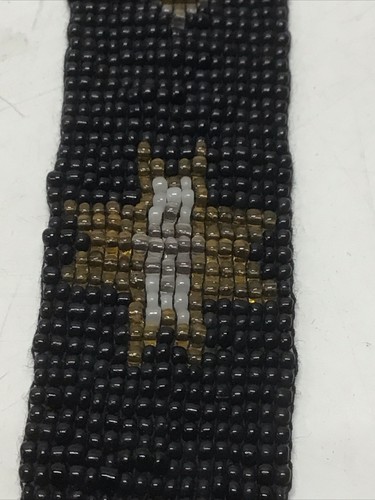 Beautiful Older Boy Scouts Beaded Black Gold Arrows Band 22” Order Of The Arrow? - Picture 10 of 14