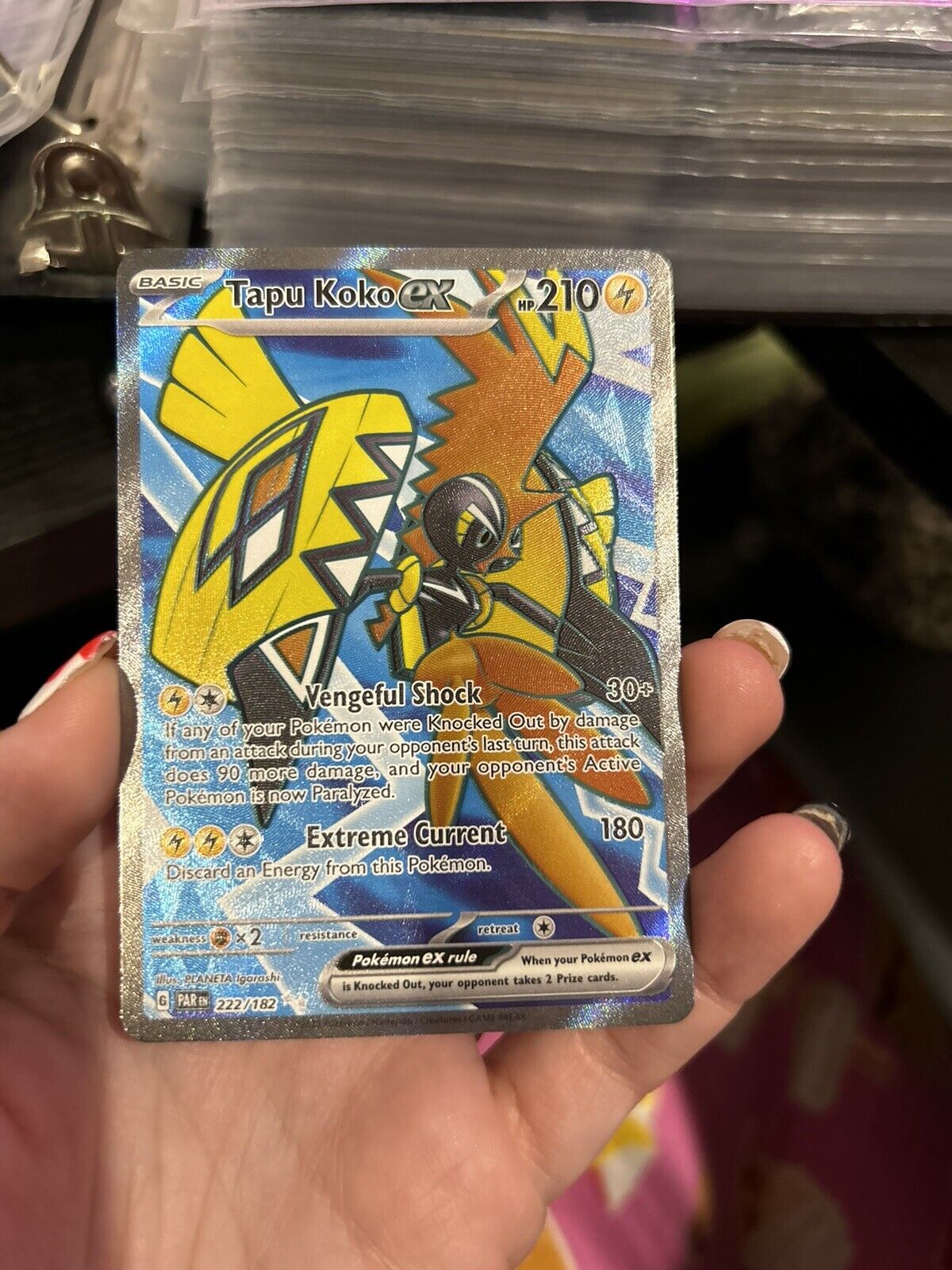 Paradox Rift Tapu Koko ex 222/182 SR Special illustration Rare FULL ART (C2)