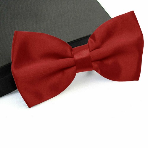 Classic Mens Womens Adjustable Bow Tie Pre Tied Plain Dickie Bowtie Wedding - Picture 34 of 101