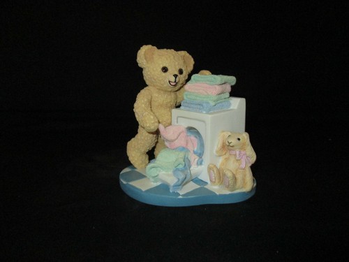 Vintage Hamilton Collection Snuggle Bear, A Little Warmth Goes A Long Way, COA - Foto 2 di 4