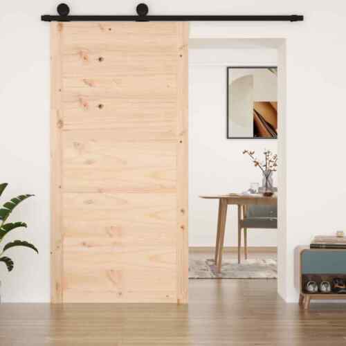 Barn Door 100x1.8x204.5 Solid Wood Pine S7H3