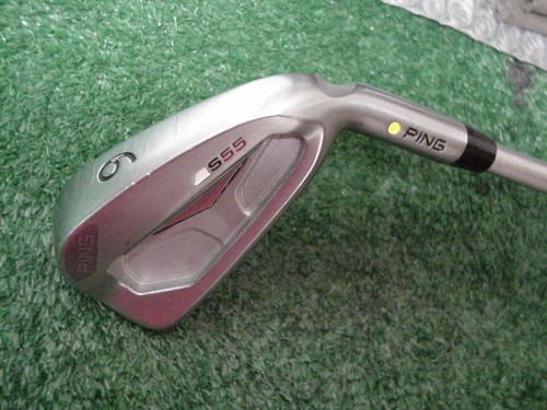 Nice Ping S55 6 Iron Yellow Dot Kbs Tour C-Taper Lite 110 Steel Stiff Flex