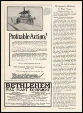 1928 Pyote Texas Photo Henry & Holland Buckeye Traction Ditcher Company Print Ad
