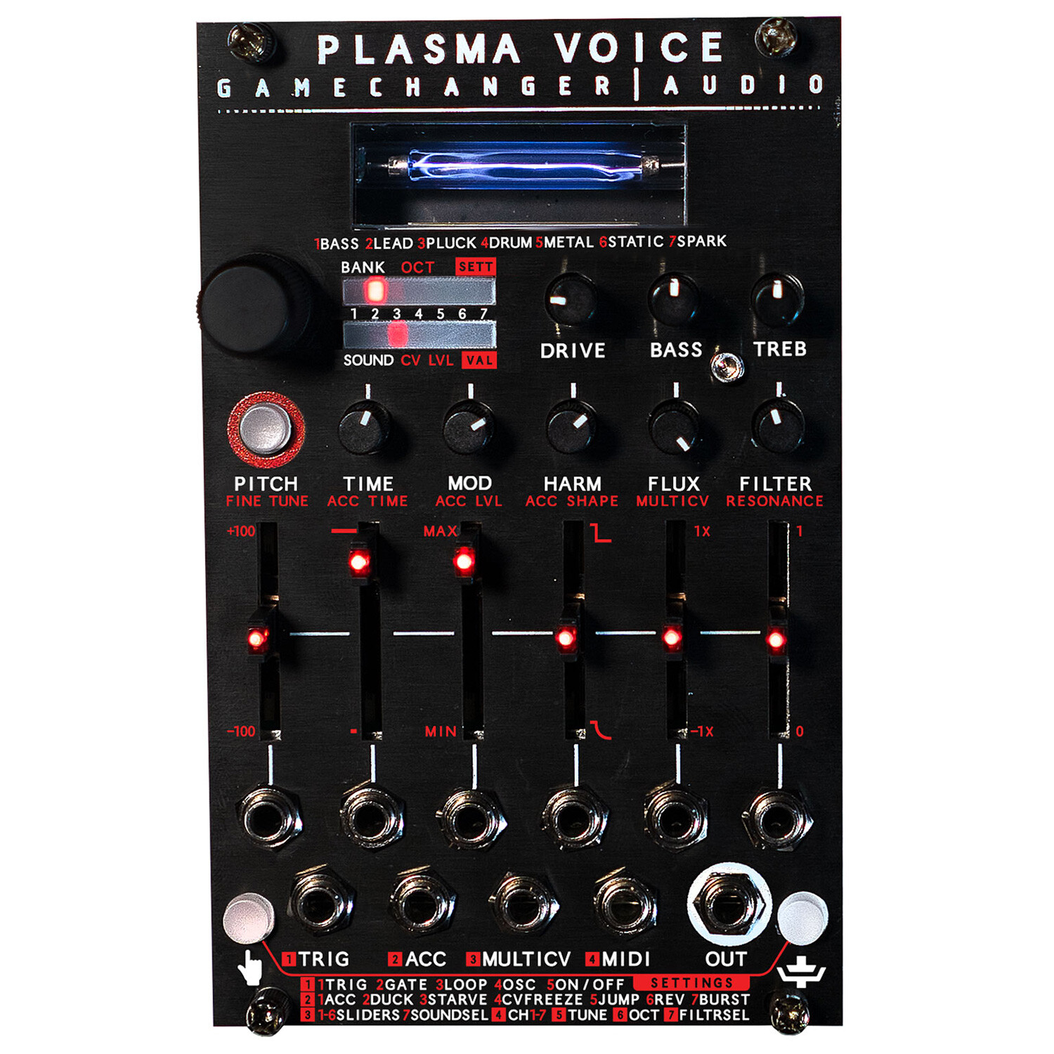 Gamechanger Аудио ПЛАЗМЕННЫЙ синтезатор ГОЛОСА Модуль Eurorack