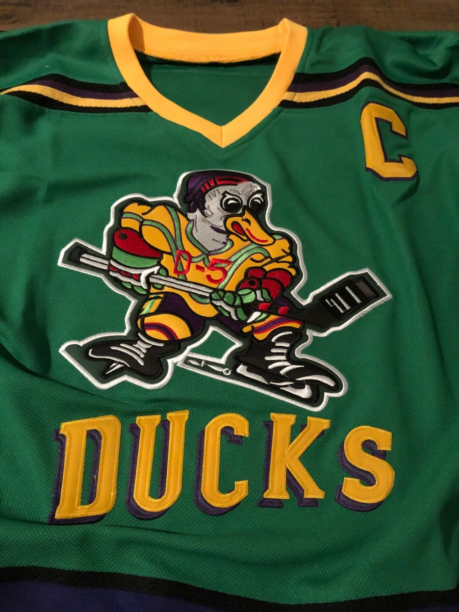 Head Gear - Mighty Ducks Charlie Conway Hockey Jersey Green / S