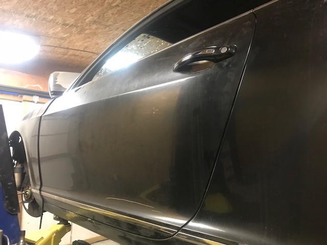 04-12 BENTLEY CONTINENTAL GT LEFT FRONT DRIVERS DOOR SHELL W/ TRIM MOULDINGS 