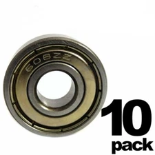 608-ZZ Ball Bearing 8x22x7 Dual Shielded Metal Chrome Skateboard 608Z (10 QTY)