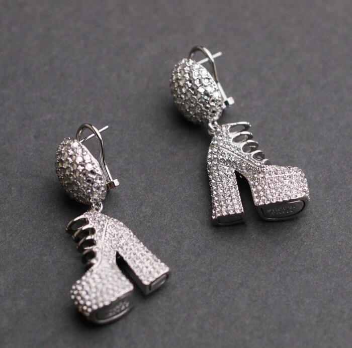 ★MARC JACOBS★シルバー Kiki Crystal Boots ピアス Marc Jacob Silver Kiki Crystal Boots Earrings | eBay
