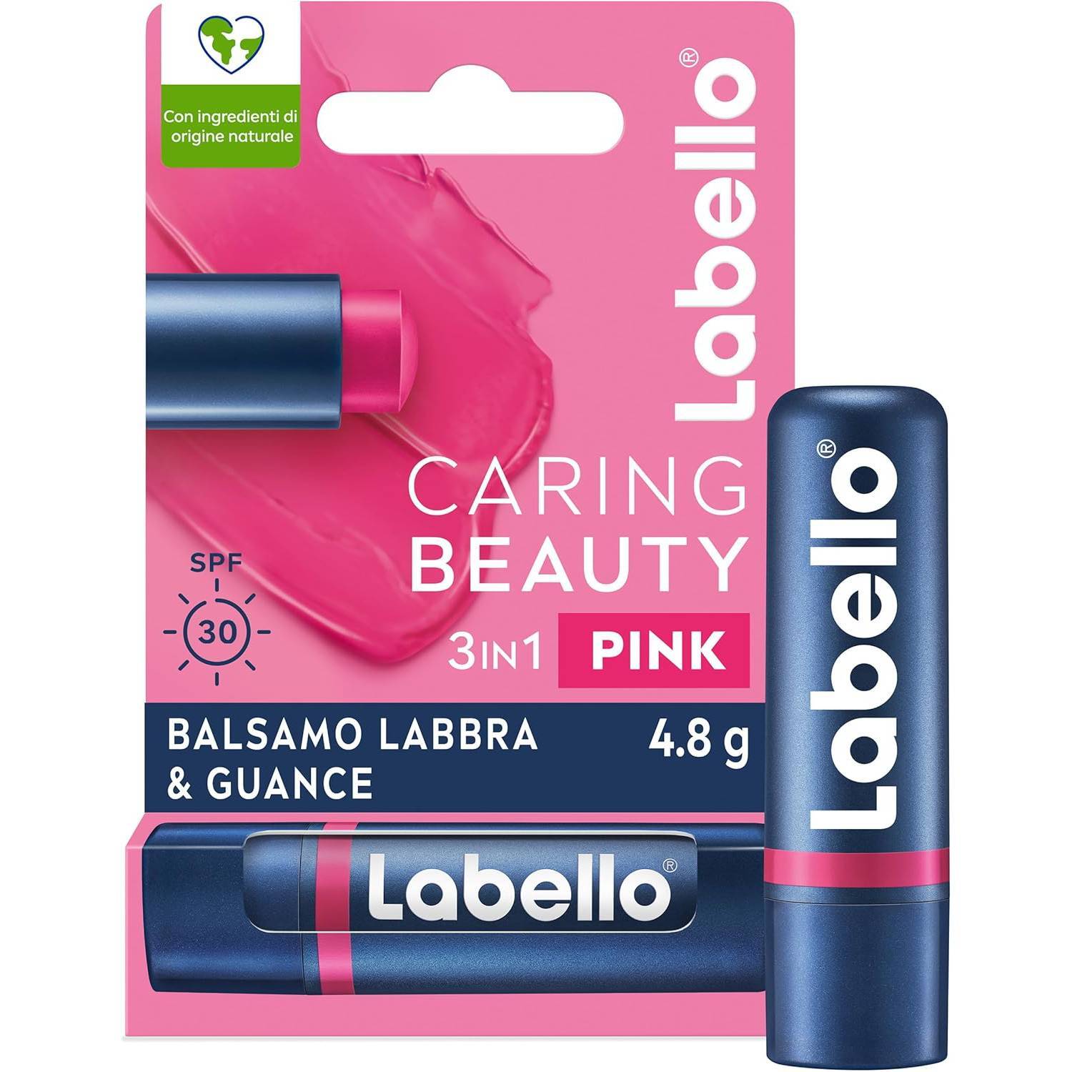 Labello Carning Beauty Balsamo Labbra e Guance Pink SPF30 3in1
