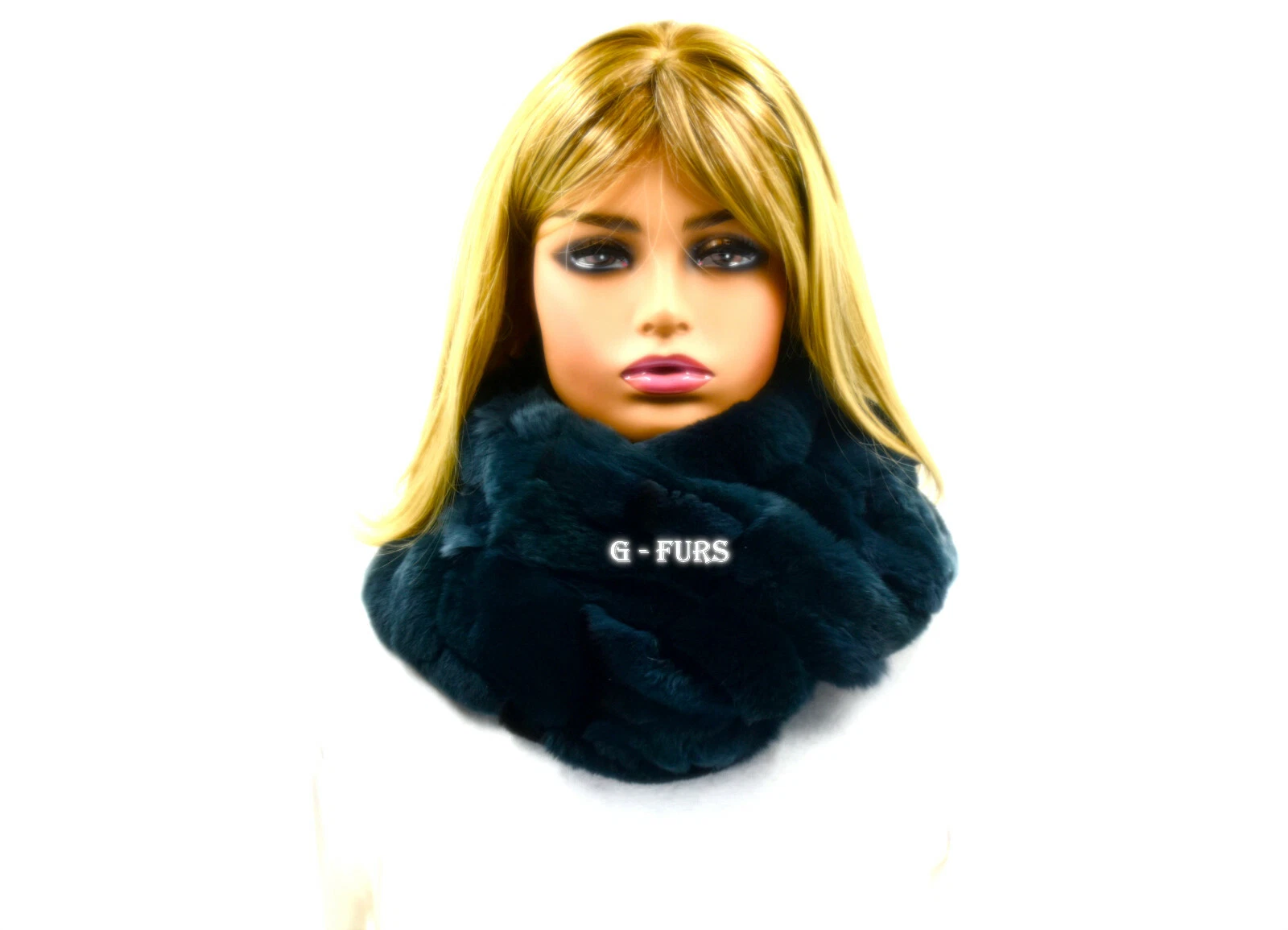 Luxurious Real Rex Rabbit Loop Collar - Scarf - Super Warm and Super Soft