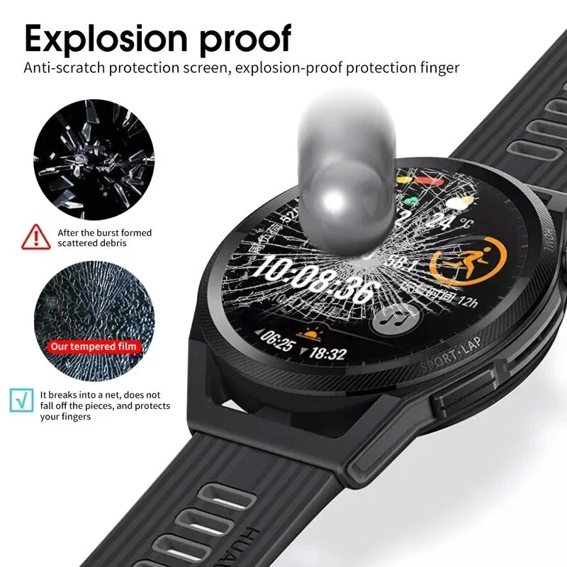 3pcs 46mm Tempered Glass Huawei Watch Screen Protector Explosion-Proof - Image 4 of 4