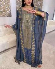 Gown Abaya Long Eid SALE New Islamic Ramzan Dubai Moroccan Dress Farasha Kaftan