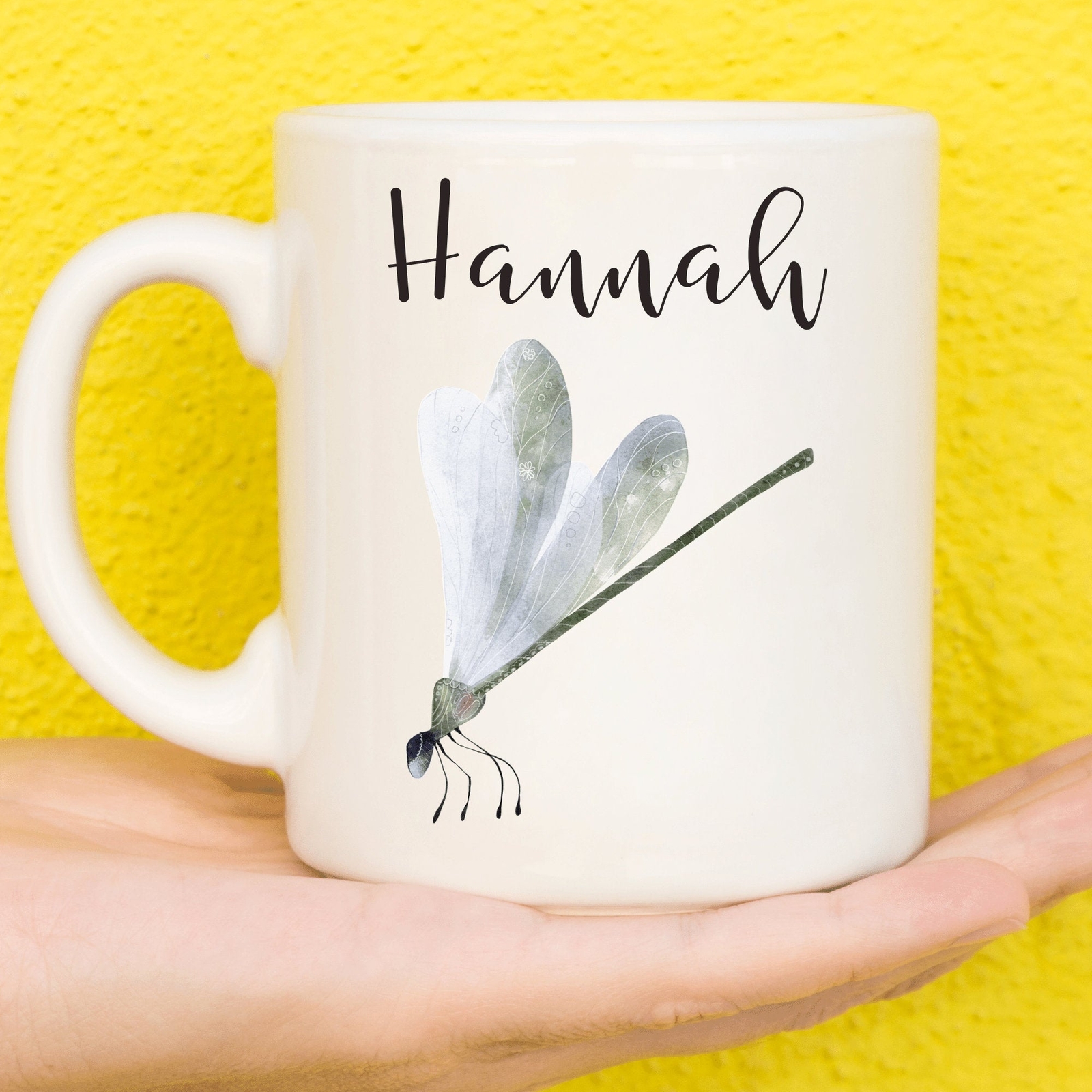 Dragonfly Mug Dragonfly Gift For Nature Lovers Personalised Dragonfly Mug