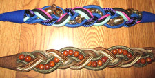 Vintage Beautiful Elasticized Beaded/Corded Ladies Belts 1990's 2 Qty.