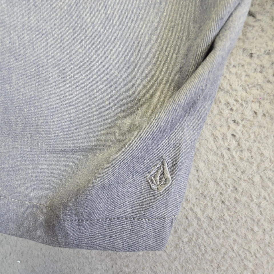 Volcom Shorts Men 29 Gray Vmonty Stretch Chino Flat Front Modern Fit 2 - Image 3 of 4