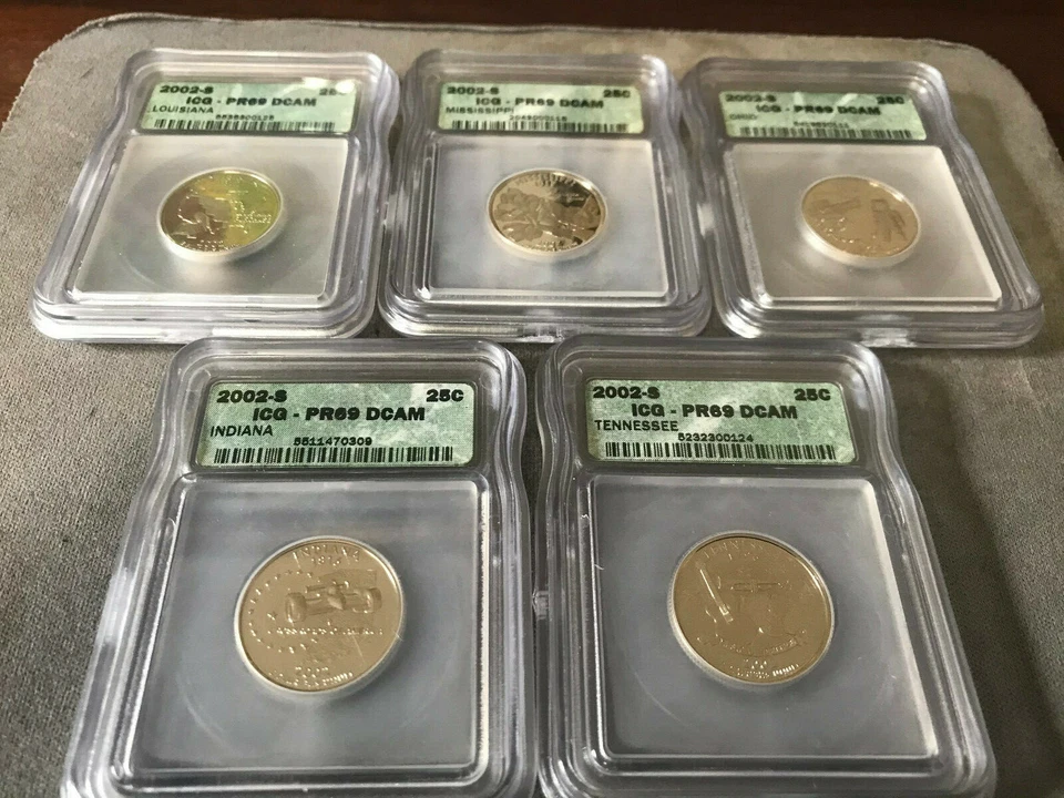2002-S ICG state proof quarter set - Graded Proof 69 DCAM - Image 4 of 4