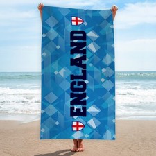 ENGLAND | Beach Towel | Retro Football | Holiday Towel | St George