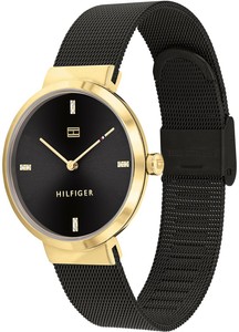 tommy hilfiger black mesh watch