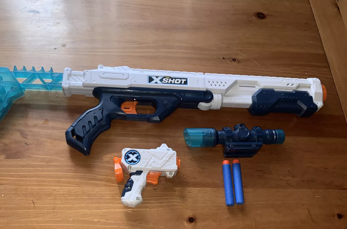 Humanistisk Mary princip ZURU X-Shot Excel Hawk Eye Foam Dart Blaster Gun &amp; Mini Gun Tested And  Working | eBay